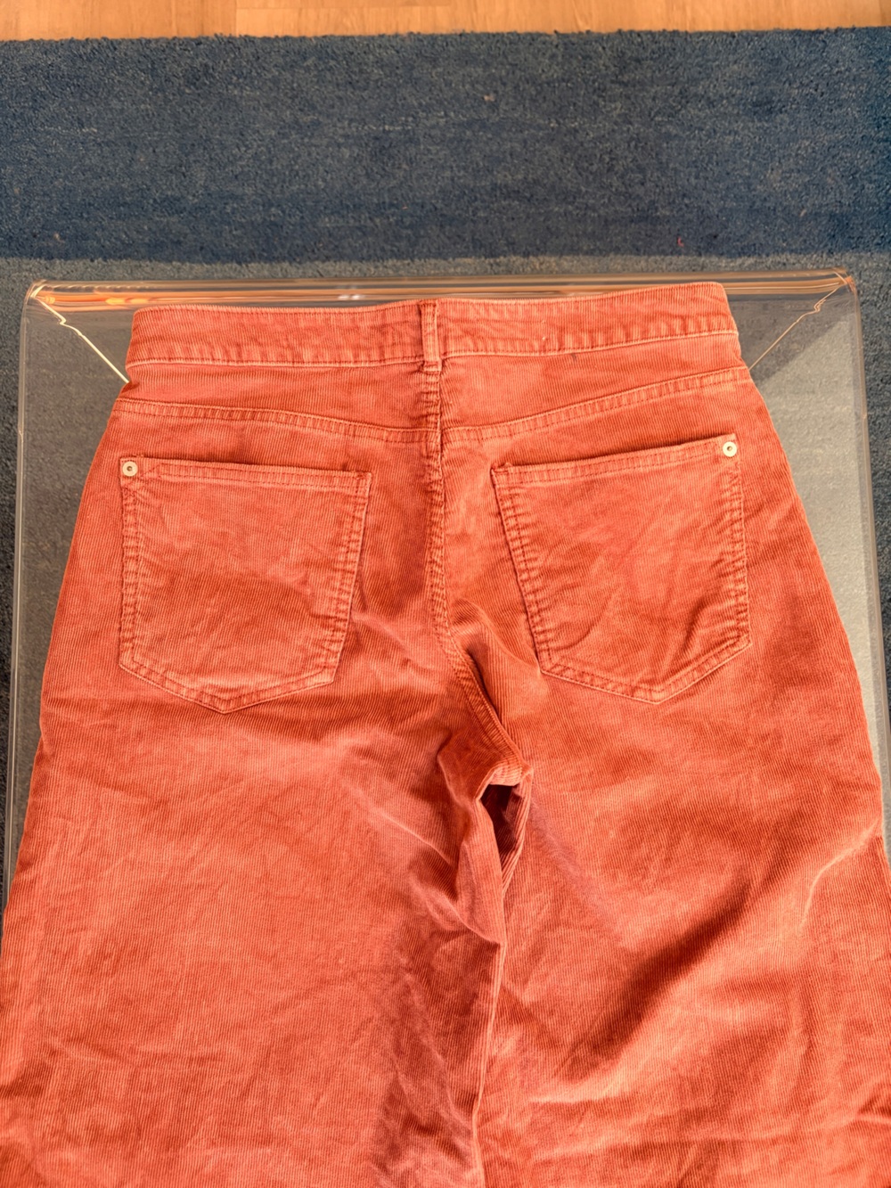 Pilcro Women's Corduroy Wide-Leg Jeans in Rust - Picture 12 of 14